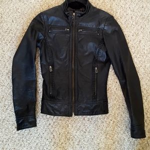 Black danier leather jacket